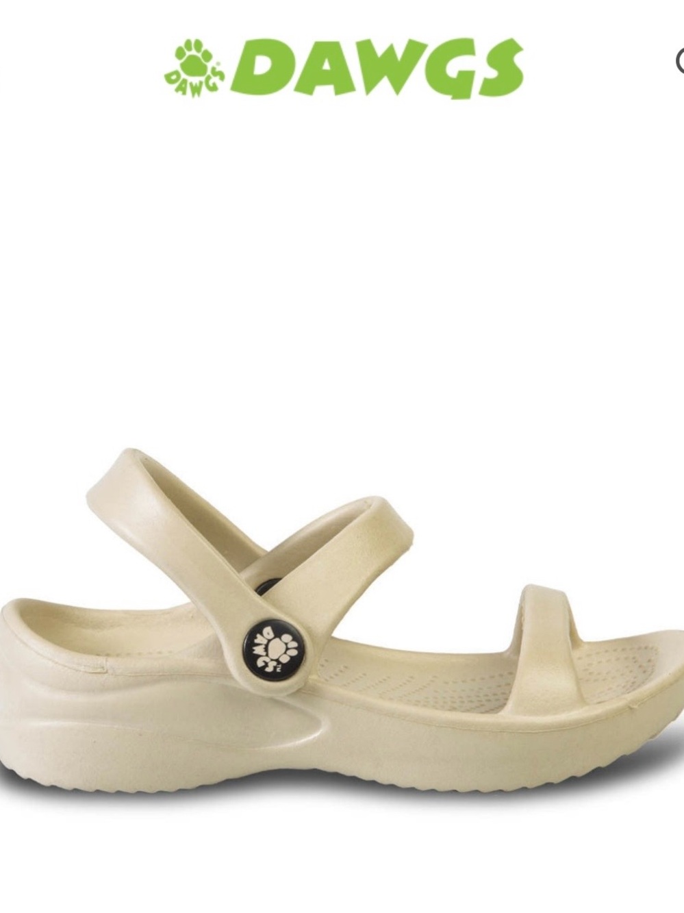 Dawgs Youth 3-Strap Tan Slip-On Sandals with Back Strap